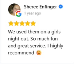 We used them on a girls night out. So much fun and great service. I highly recommend.